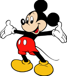 Classic Mickey Mouse themed party decorations with iconic red, black, and yellow colors